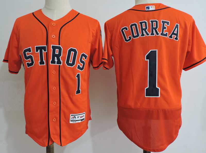 Houston Astros #1 Carlos Correa Orange Flexbase Stitched MLB Jersey,We sell and wholesale Houston Astros #1 Carlos Correa Orange Flexbase Stitched MLB Jersey on line form chian!